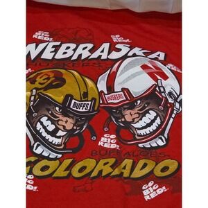 Vintage 2002 Nov 29 Nebraska vs. Colorado Big 12 Long Sleeve T-Shirt Rivalry Red